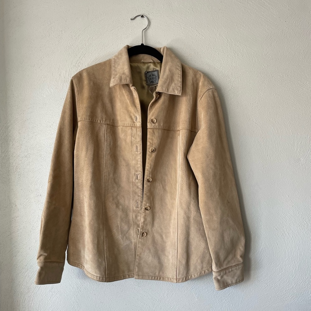 Vintage AMI Genuine leather jacket silk liner